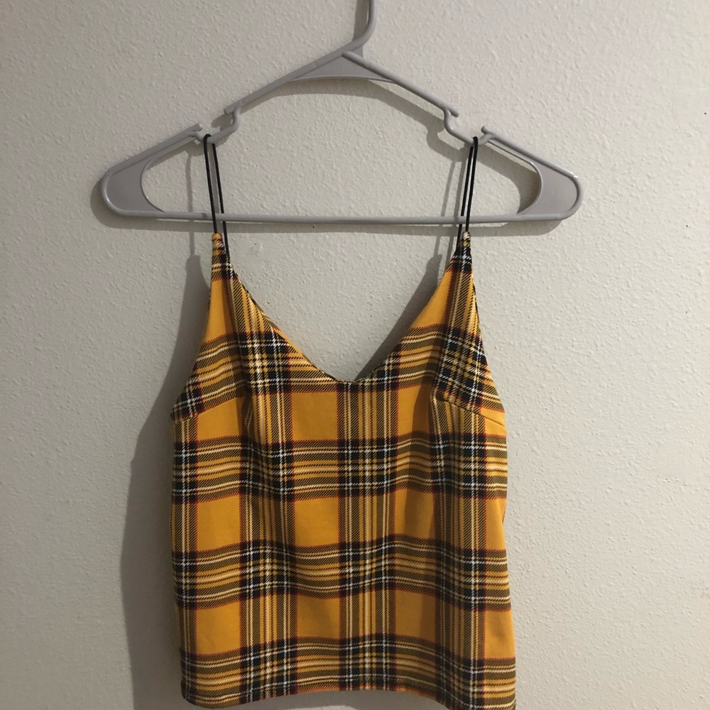 Plaid yellow tank
